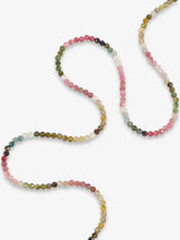 Load image into Gallery viewer, Watermelon Tourmaline Bead Necklace, Goldplate