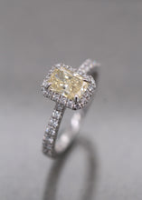 Load image into Gallery viewer, 18ct White Gold, 1.00ct Yellow Laboratory Grown Diamond Cluster Ring