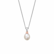 Load image into Gallery viewer, Beachcomber Pendant with Pearl, Sterling Silver & Welsh Gold