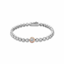 Load image into Gallery viewer, Celebration Tennis Bracelet with Topaz, Sterling Silver & Welsh Gold