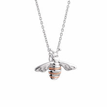 Load image into Gallery viewer, Nature's Wonder Honey Bee Pendant, Sterling Silver & Welsh Gold
