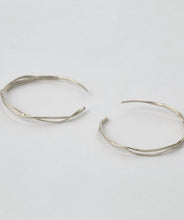 Load image into Gallery viewer, Fine Twist Hoop Earrings, Sterling Silver