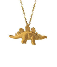 Load image into Gallery viewer, Stegosaurus Necklace, Goldplate