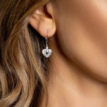 Load image into Gallery viewer, Cariad® Sparkle Drop Earring with Topaz, Sterling Silver & Welsh Gold