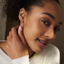 Load image into Gallery viewer, Royal Clogau® Oak Leaf Stud Earrings, Sterling Silver & Welsh Gold