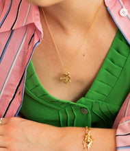 Load image into Gallery viewer, Floral Puzzle Piece Necklace, Goldplate