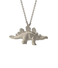 Load image into Gallery viewer, Stegosaurus Necklace, Sterling Silver