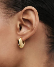 Load image into Gallery viewer, Wave Hoops, Goldplate
