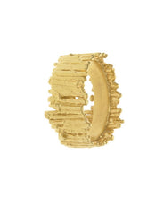 Load image into Gallery viewer, Tree Bark Wide Ring, Goldplate