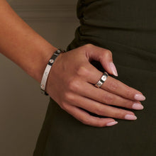 Load image into Gallery viewer, Tree of Life® Insignia Bangle with Topaz, Sterling Silver & Welsh Gold