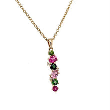 Load image into Gallery viewer, 9ct Yellow Gold, 0.71ct Tourmaline & Diamond Pendant