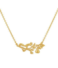 Load image into Gallery viewer, Scampering Squirrel Inline Branch Necklace, Goldplate