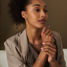 Load image into Gallery viewer, Tree of Life® Vine Half-Hoop Earrings with Topaz, Sterling Silver & Welsh Gold