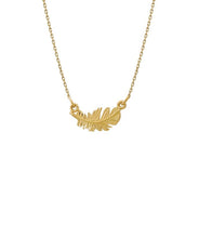Load image into Gallery viewer, In-Line Plume Necklace, 18ct Yellow Gold