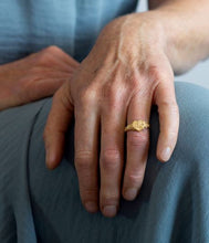 Load image into Gallery viewer, Victoriana Heart Signet Ring, Goldplate