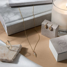 Load image into Gallery viewer, Past Present Future® Pendant with Diamond, 9ct yellow Gold & Welsh Gold