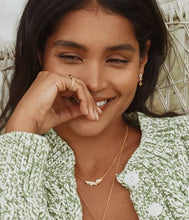 Load image into Gallery viewer, In-Line Garden Gathering Necklace with Itsy Bitsy Bee, Silver & Goldplate