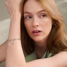 Load image into Gallery viewer, Insignia Sterling Silver Charm Bracelet, Sterling Silver & Welsh Gold