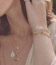 Load image into Gallery viewer, Small Ex-voto Swallow Disc Neklace, Goldplate