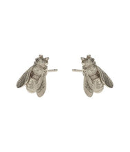 Load image into Gallery viewer, Large Honey Bee Studs, Sterling Silver
