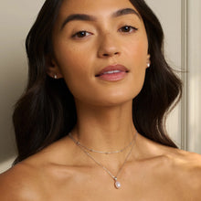 Load image into Gallery viewer, Beachcomber Layered Necklace with Pearl, Sterling Silver & Welsh Gold