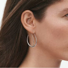 Load image into Gallery viewer, Offspring Double Loop Earrings, Silver