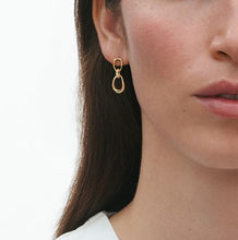 Load image into Gallery viewer, Offspring Loop Earrings, 18ct Yellow Gold & Diamond