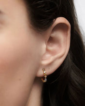 Load image into Gallery viewer, Lotus Small Hoops, Goldplate