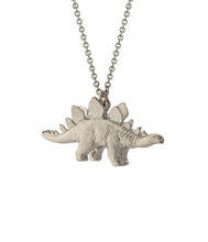 Load image into Gallery viewer, Stegosaurus Necklace, Sterling Silver