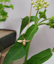 Load image into Gallery viewer, Baby Bee Necklace, Goldplate