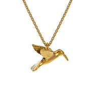 Load image into Gallery viewer, Hummingbird necklace, Goldplate