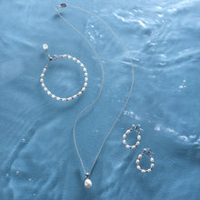 Load image into Gallery viewer, Beachcomber Pendant with Pearl, Sterling Silver & Welsh Gold