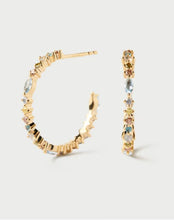 Load image into Gallery viewer, Lotus Hoops, Goldplate
