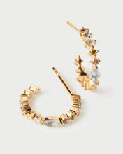 Load image into Gallery viewer, Lotus Small Hoops, Goldplate