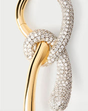Load image into Gallery viewer, Pavé Twist Hoops, Goldplate