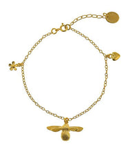 Load image into Gallery viewer, Baby Bee Bracelet, Goldplate