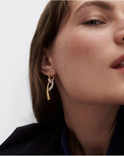 Load image into Gallery viewer, Pavé Twist Hoops, Goldplate