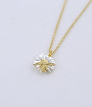 Load image into Gallery viewer, Daisy Necklace with Teeny Weeny Bee, Silver & Goldplate