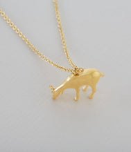 Load image into Gallery viewer, Grazing Doe Necklace, Goldplate