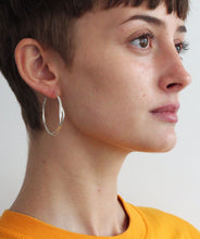 Load image into Gallery viewer, Fine Twist Hoop Earrings, Sterling Silver