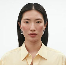 Load image into Gallery viewer, Daisy Drop Earrings, Sterling Silver & Enamel