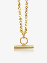 Load image into Gallery viewer, Chunky T-Bar Necklace, Goldplate