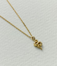 Load image into Gallery viewer, Teeny Tiny Snake Necklace, 18ct Yellow Gold
