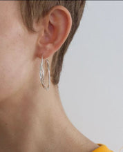 Load image into Gallery viewer, Fine Twist Hoop Earrings, Sterling Silver
