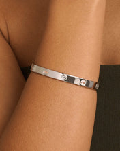 Load image into Gallery viewer, Tree of Life® Insignia Bangle with Topaz, Sterling Silver & Welsh Gold