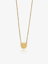 Load image into Gallery viewer, Mini Happy Face necklace, Goldplate