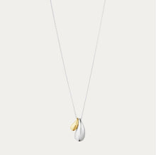 Load image into Gallery viewer, Reflect Double Drop Pendant, Silver & 18ct Yellow Gold
