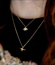 Load image into Gallery viewer, Teeny Tiny Stegosaurus Necklace, 18ct Yellow Gold