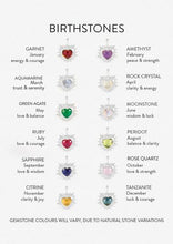 Load image into Gallery viewer, Electric Love Garnet Heart Necklace, Silver