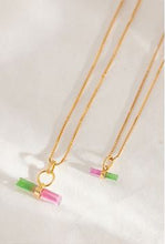 Load image into Gallery viewer, Mini Watermelon T-Bar Necklace, Goldplate